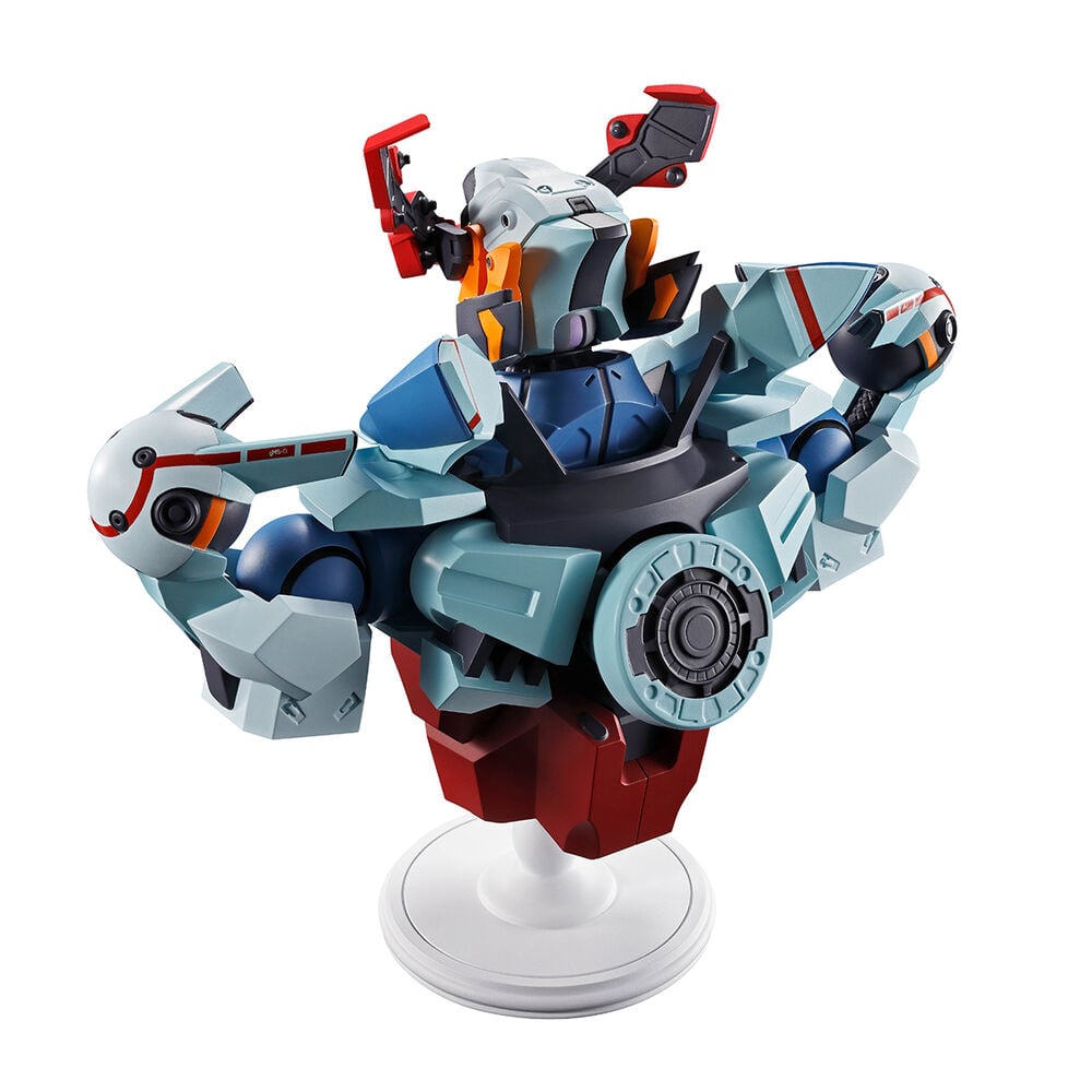 Figura Ichibansho GQuuuuuuX Mobile Suit Gundam de BANPRESTO sobre base blanca