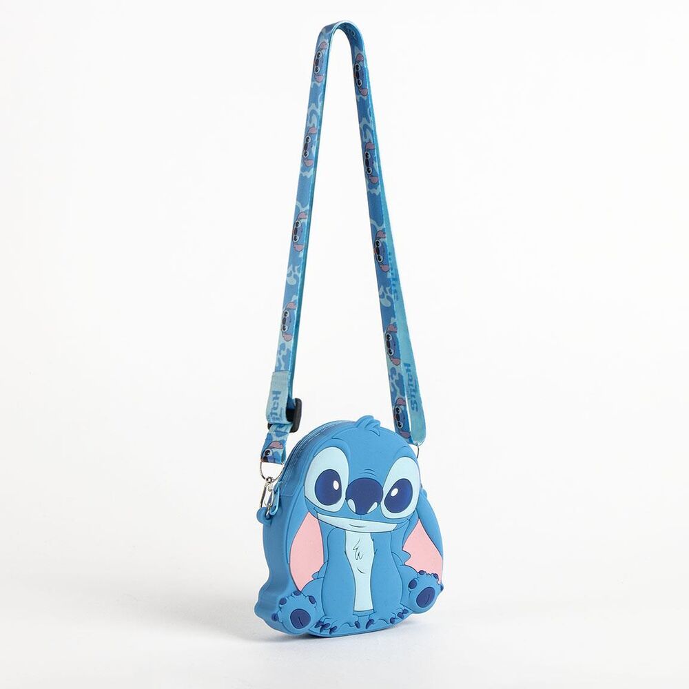 Bolso azul de silicona con diseño de Stitch y correa estampada - 2