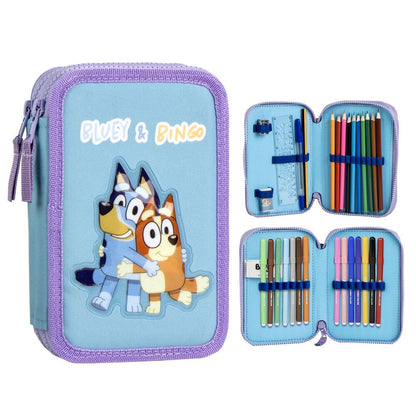 Plumier doble completo de Bluey y Bingo CERDÁ