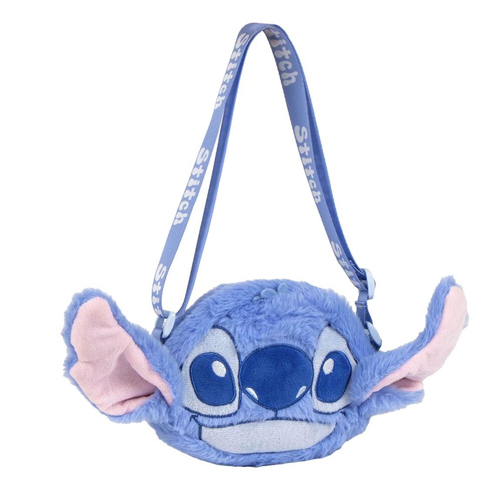 Bolso bandolera de peluche azul con rostro de Stitch Disney