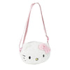 Bolso de peluche blanco de Hello Kitty con correa rosa