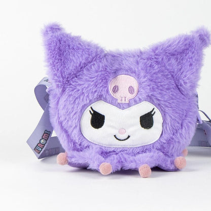 Bolso morado de peluche con diseño de Kuromi - 3