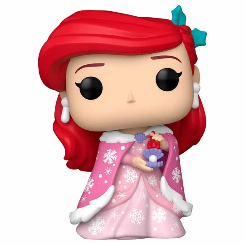 Figura Funko POP! de Ariel de La Sirenita con vestido rosa y copos de nieve