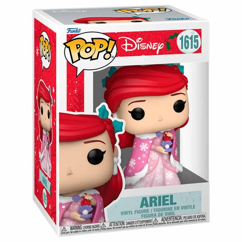 Figura Funko POP! de Ariel de La Sirenita con vestido rosa y copos de nieve - 2