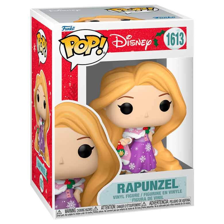 Figura Funko POP de Rapunzel con vestido morado y adorno navideño - 2
