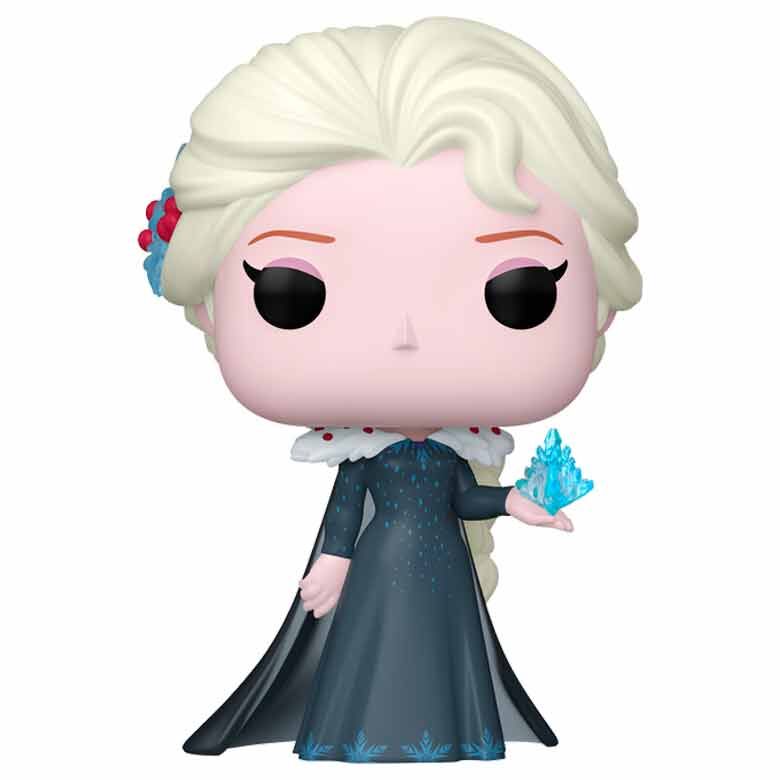 Figura Funko POP! de Elsa de Disney Frozen con vestido azul y hielo en la mano