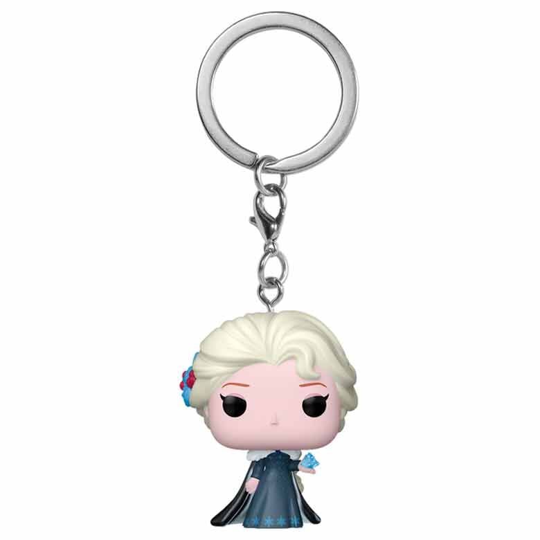 Llavero Funko Pocket Pop de Elsa con vestido azul
