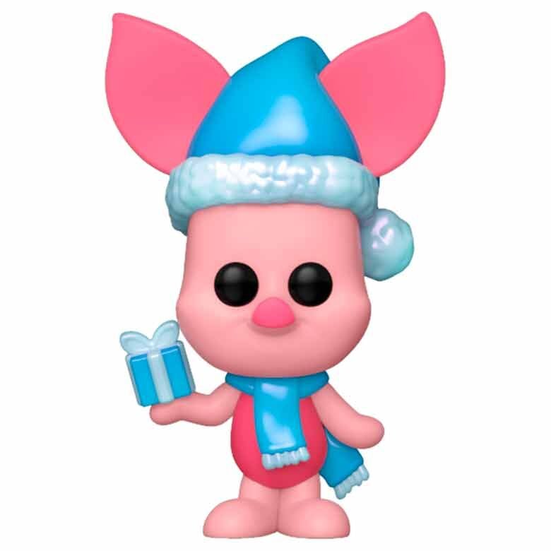 Figura Pocket POP! de Piglet de Disney con gorro y bufanda navideños - 2