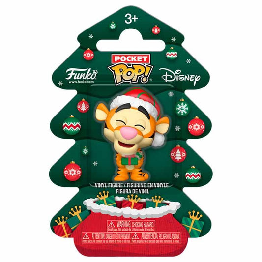 Figura Pocket POP! de Tigger con gorro navideño