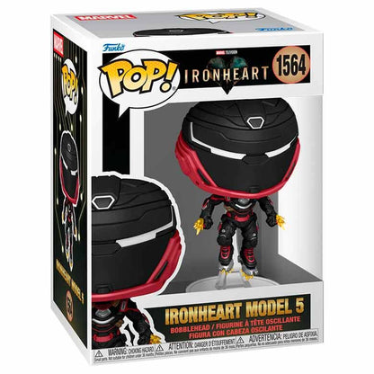 Figura Funko POP! Marvel Ironheart Model 5 con armadura negra y roja - 2