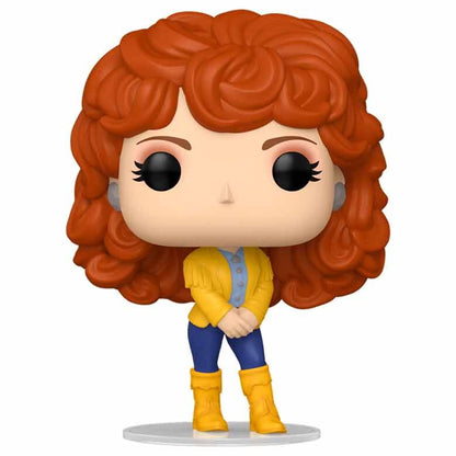 Figura Funko POP! Rocks Reba con melena rojiza y ropa amarilla