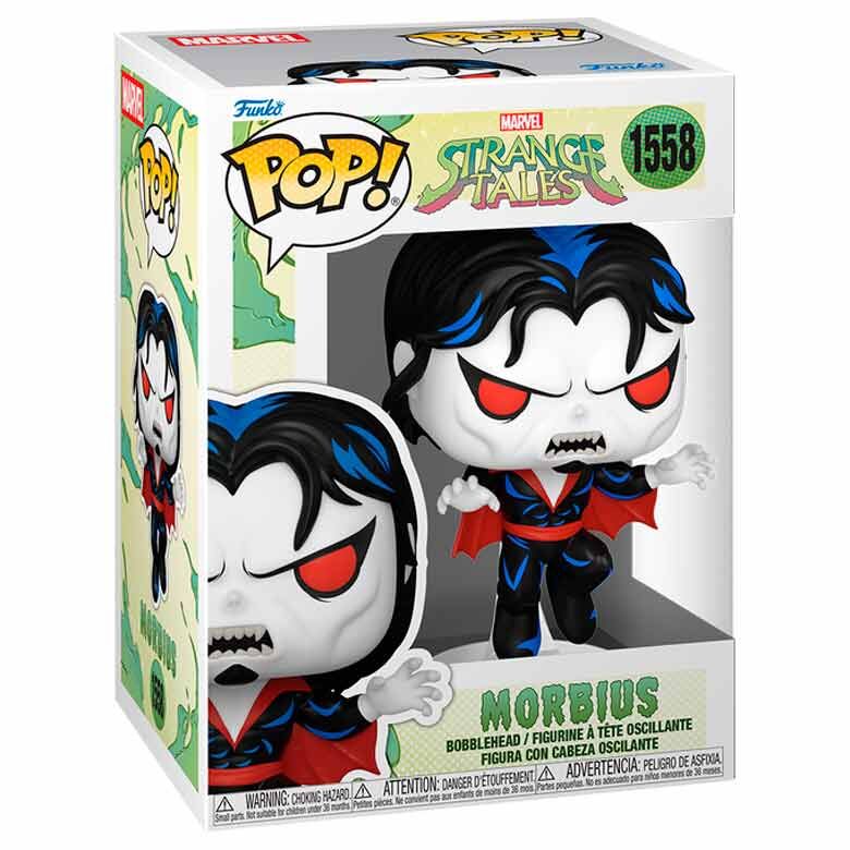 Figura Funko POP Marvel Strange Morbius con capa roja y ojos rojos - 2