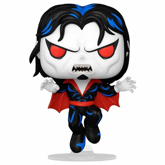 Figura Funko POP Marvel Strange Morbius con capa roja y ojos rojos