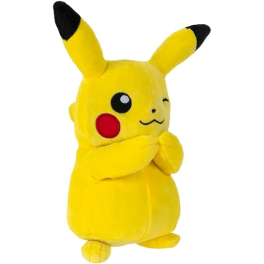 Peluche de Pikachu de Pokémon amarillo con un ojo guiñado - 2