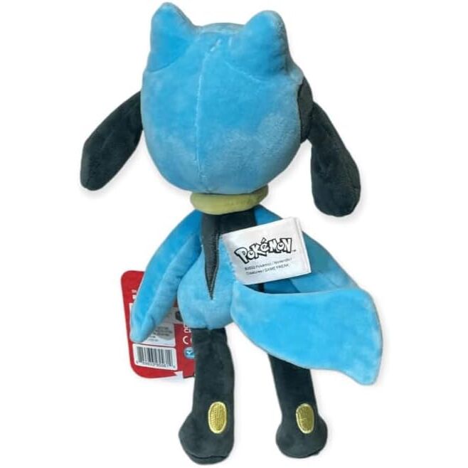 Peluche de Riolu Pokémon azul y negro de 20 cm - 3