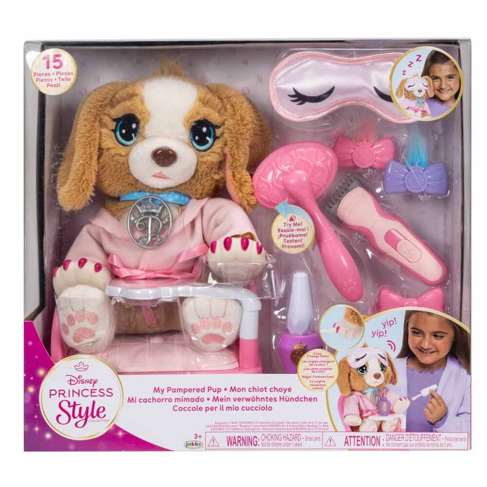 Set My Pampered Pup con cachorro y accesorios de spa Disney Princess Style