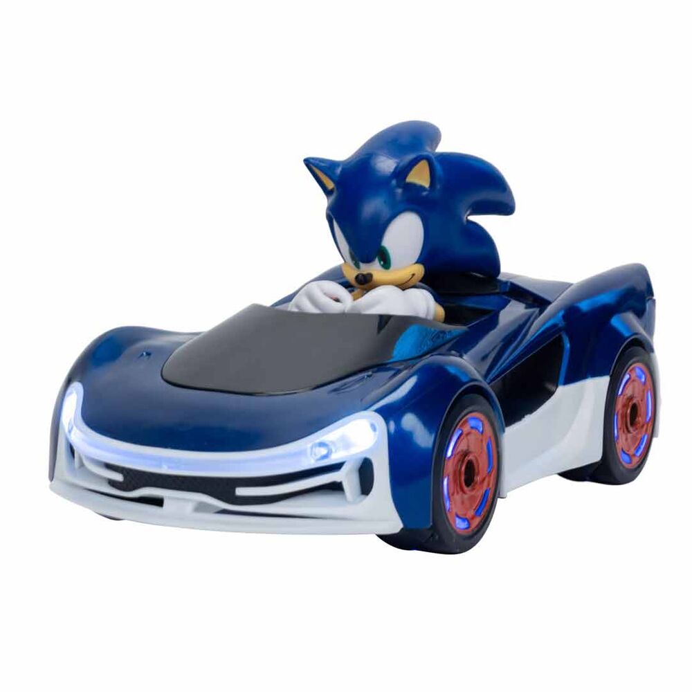 Vehículo teledirigido azul de Sonic con mando rojo - 3