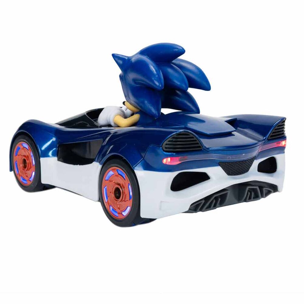Vehículo teledirigido azul de Sonic con mando rojo - 4