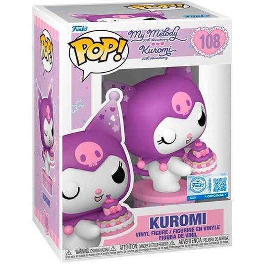 Figura Funko POP de Kuromi con tarta y gorro de fiesta - 2