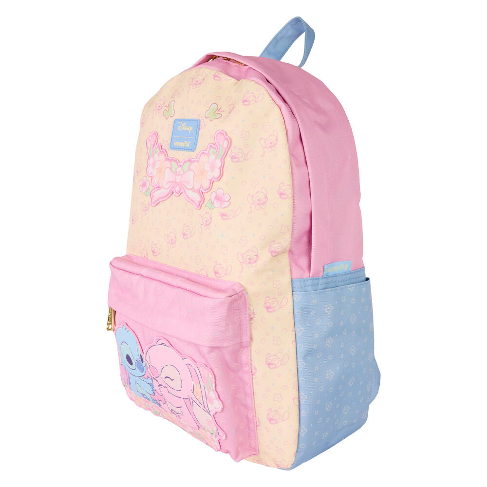 Mochila Disney Loungefly de Stitch y Angel en rosa y azul - 2