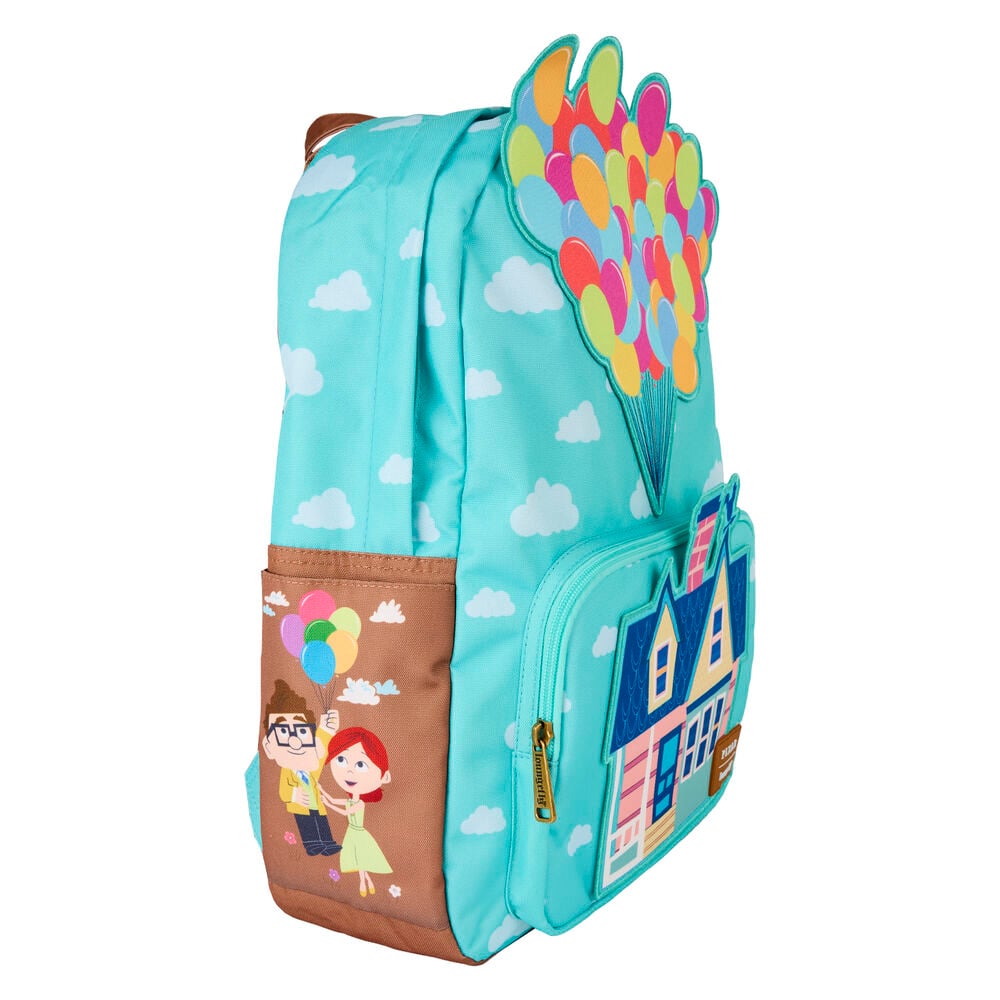 Mochila Loungefly Disney Pixar UP turquesa con globos y casa - 2