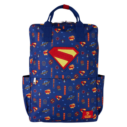 Mochila azul de nylon Loungefly con diseño estampado de Superman