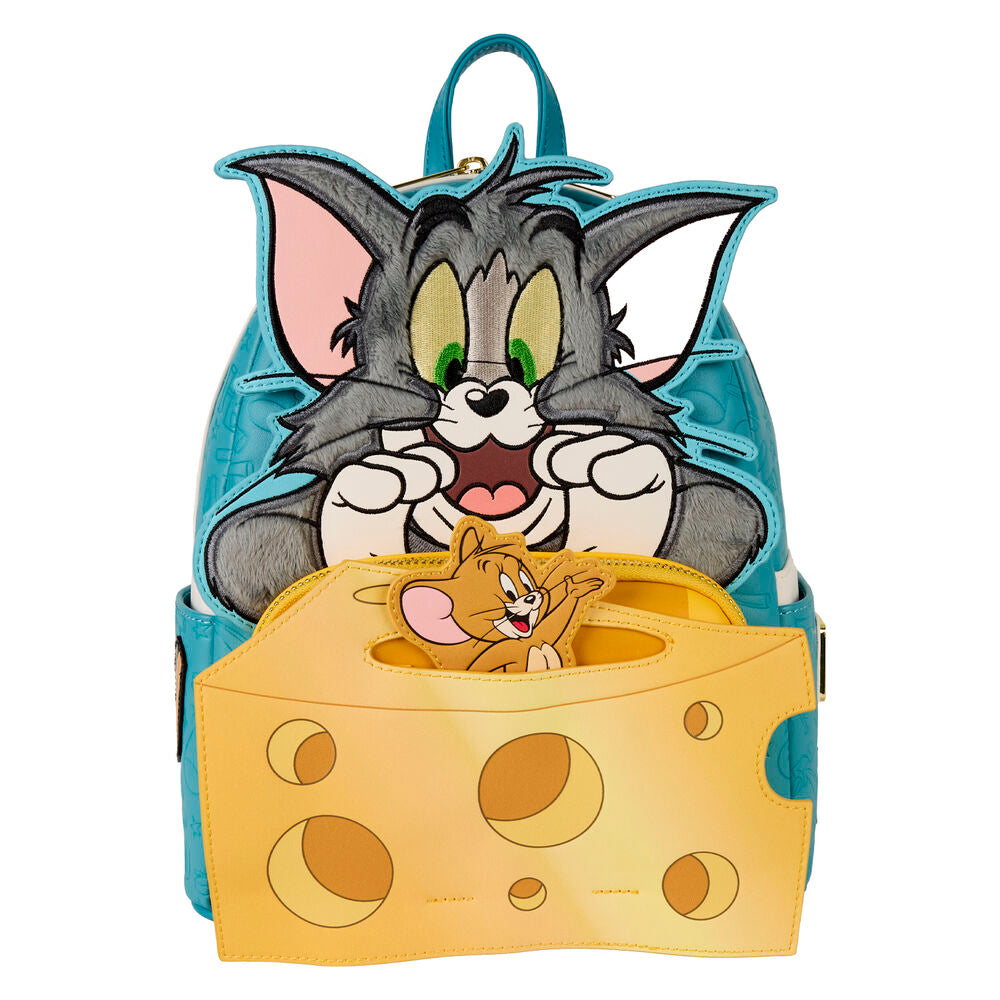 Mochila Loungefly de Tom y Jerry con bolsillo frontal de queso