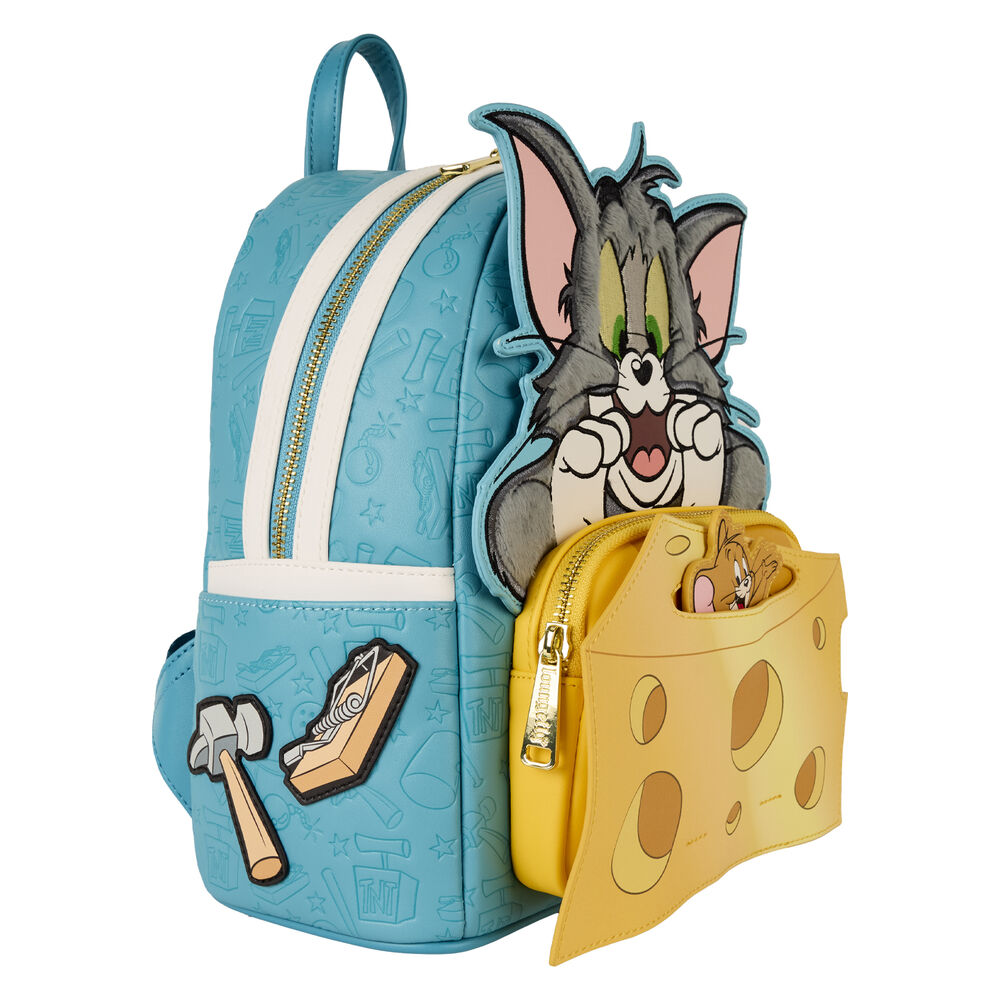Mochila Loungefly de Tom y Jerry con bolsillo frontal de queso - 3