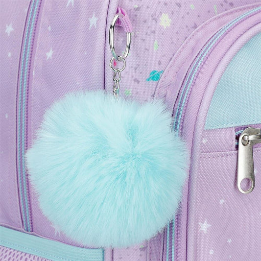 Mochila lila Disney Stitch con pompón y bolsillos laterales - 9