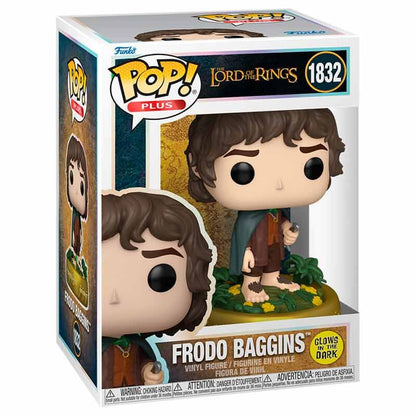 Figura Funko POP Plus de Frodo Baggins con capa verde y bastón - 2
