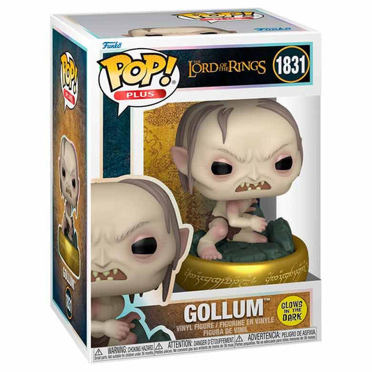 Figura FUNKO POP Plus de Gollum sobre un anillo dorado - 2
