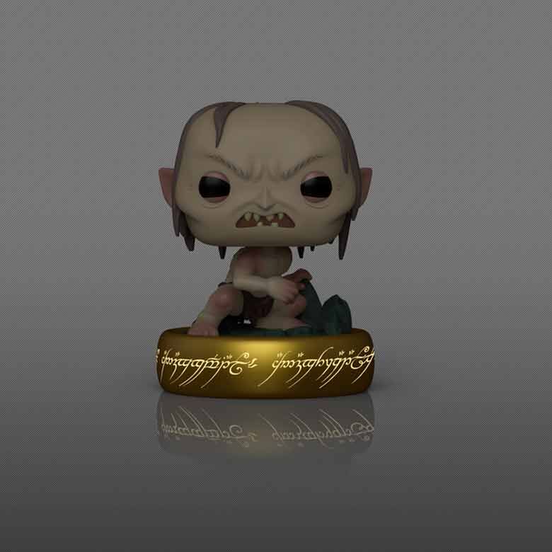 Figura FUNKO POP Plus de Gollum sobre un anillo dorado - 3