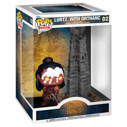 Figura Funko POP Town de Lurtz junto a la torre de Orthanc - 2
