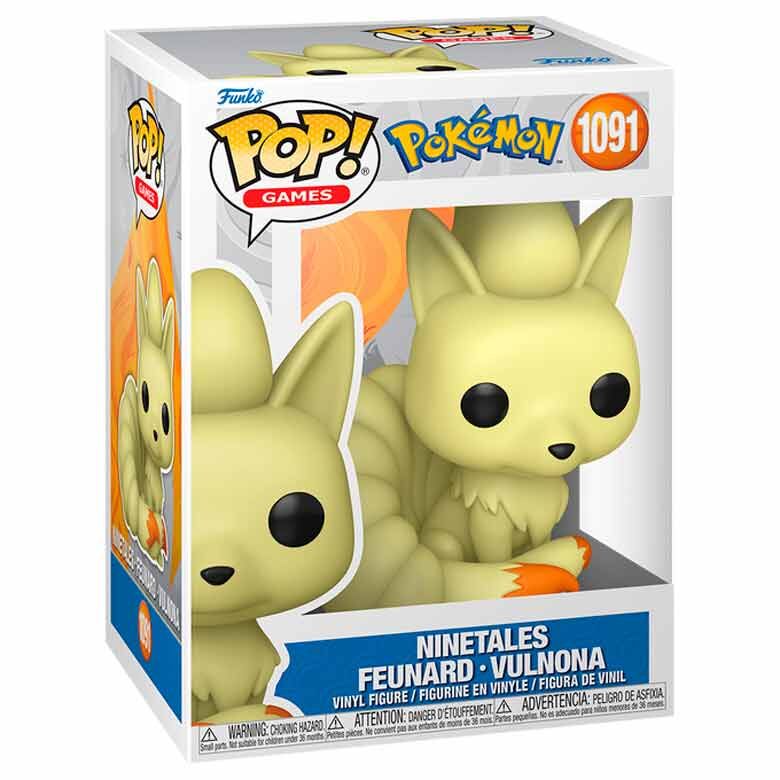 Figura Funko POP! de Ninetales amarilla con colas y detalles naranjas - 2