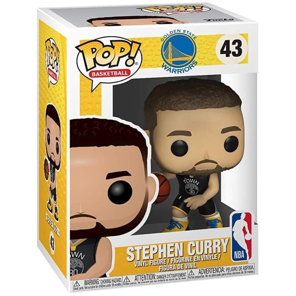 Figura Funko POP! de Stephen Curry con balón y uniforme de los Warriors - 3