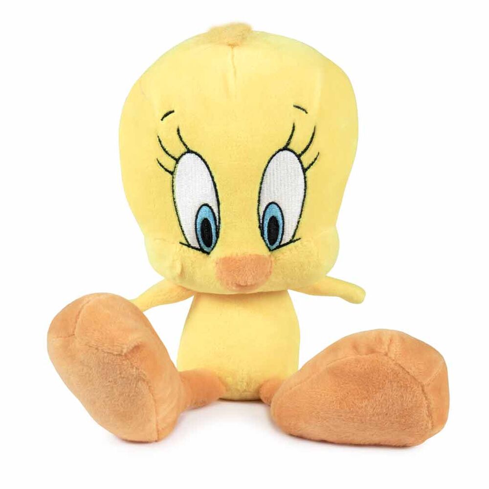 Peluche de Piolín Tweety de Looney Tunes amarillo con patas naranjas
