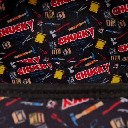 Mochila Loungefly de Chucky con bolsillo frontal amarillo - 6