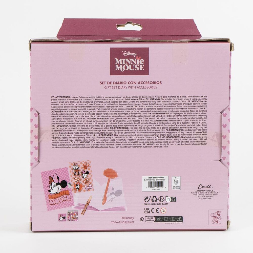 Set de diario Minnie Disney con accesorios de papelería - 3