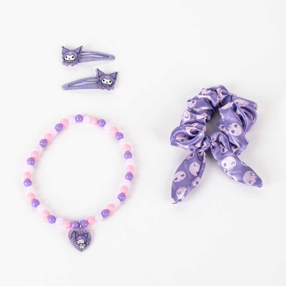 Set de accesorios para el pelo Kuromi en tonos morados - 2