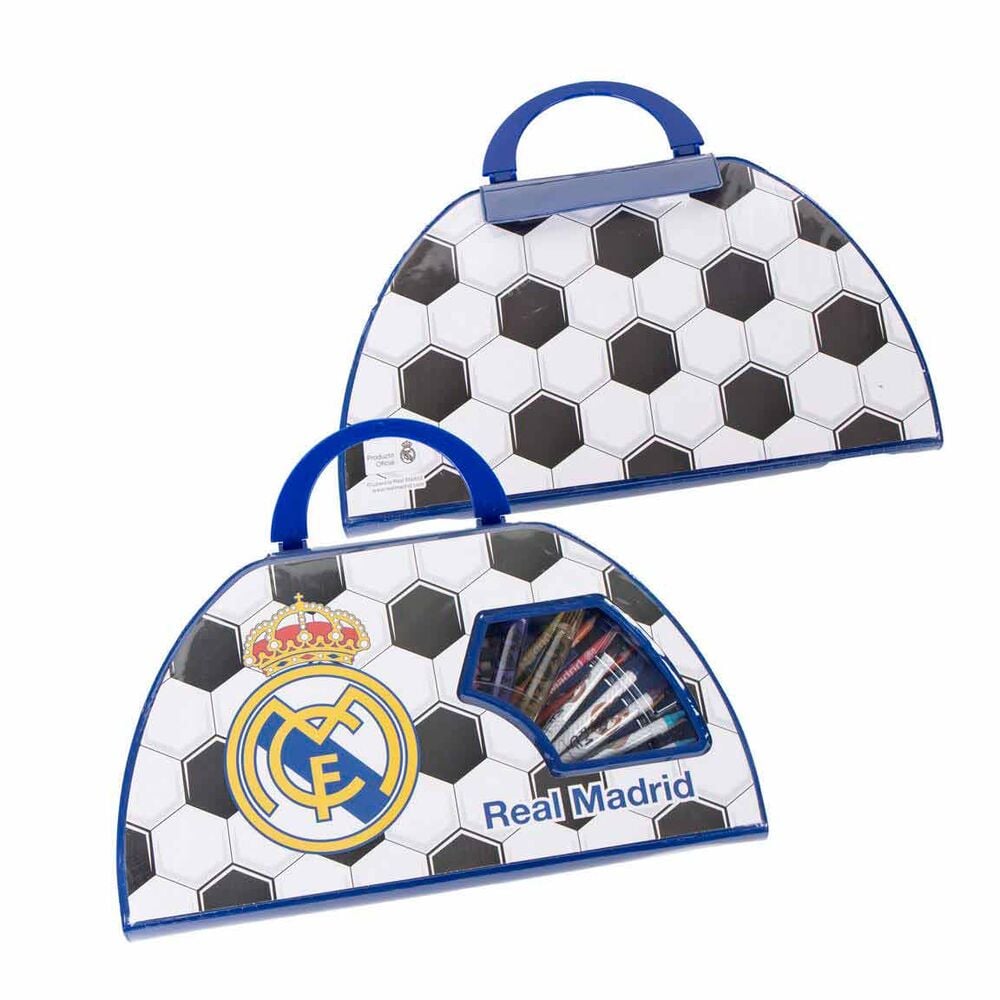 Set de papelería coloreable Real Madrid de 50 piezas en estuche azul - 2