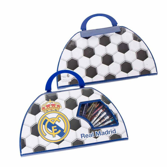 Set de papelería coloreable Real Madrid de 50 piezas en estuche azul - 2
