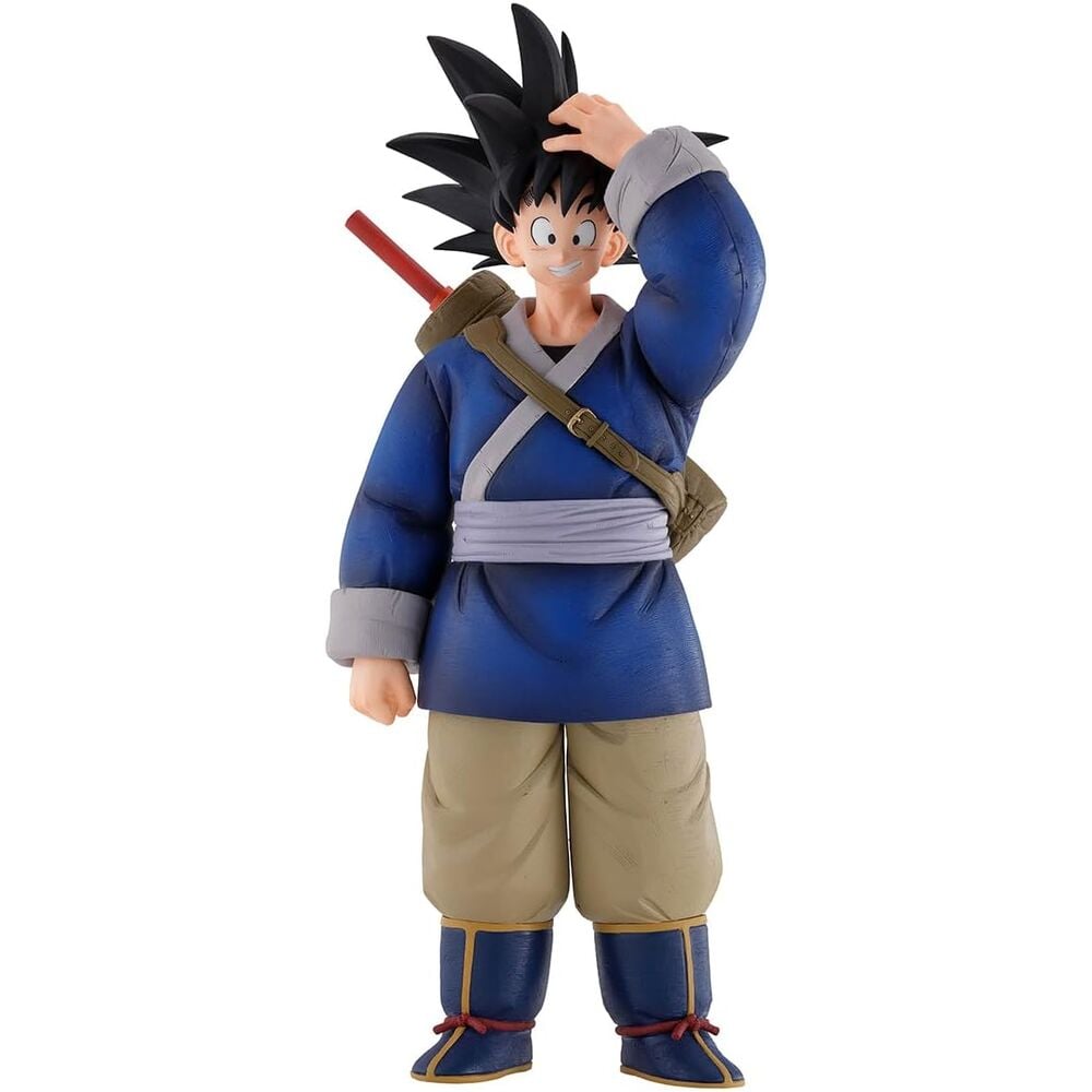 Figura Ichibansho de Son Goku con uniforme azul y espada a la espalda