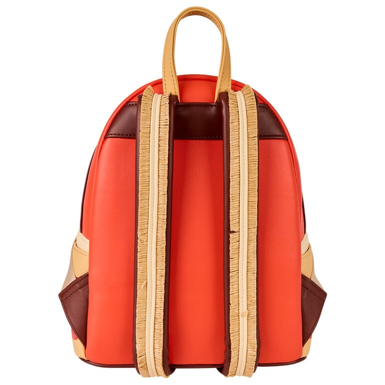 Mochila Vaiana Moana Disney Loungefly coral con conchas y bolsillo beige - 3