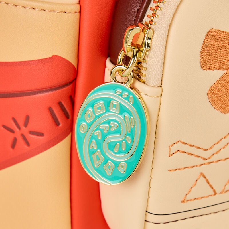 Mochila Vaiana Moana Disney Loungefly coral con conchas y bolsillo beige - 6