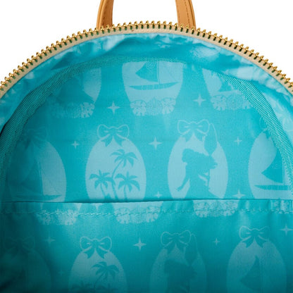 Mochila Vaiana Moana Disney Loungefly coral con conchas y bolsillo beige - 7