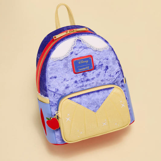 Mini mochila Loungefly de Blancanieves Disney en terciopelo azul - 6