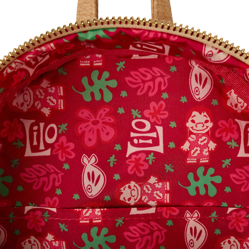 Mochila roja Disney Stitch Loungefly con cadena y charms - 4