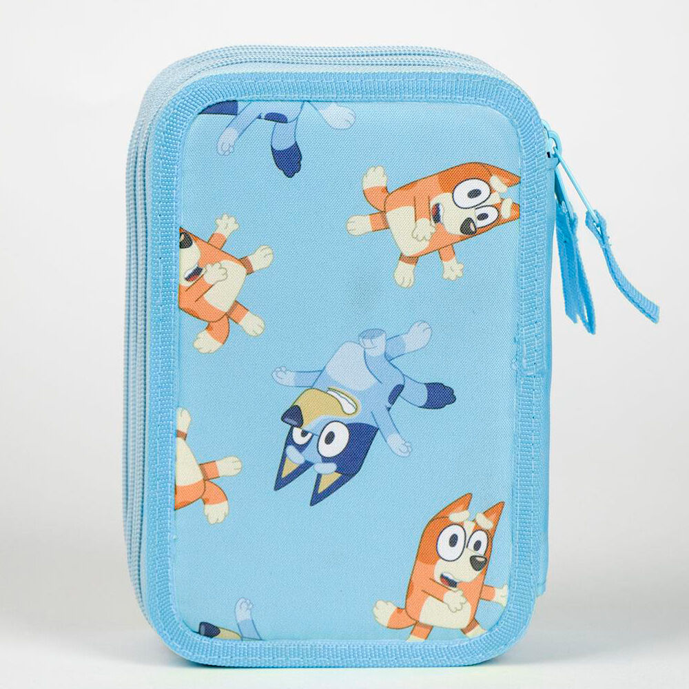Plumier triple azul de Bluey con tres compartimentos - 3