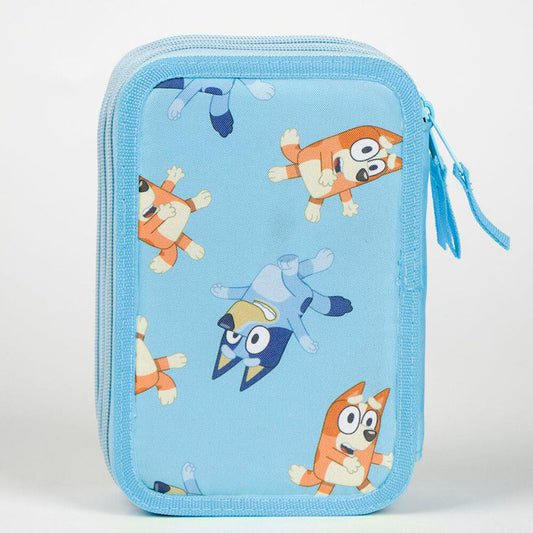 Plumier triple azul de Bluey con tres compartimentos - 3