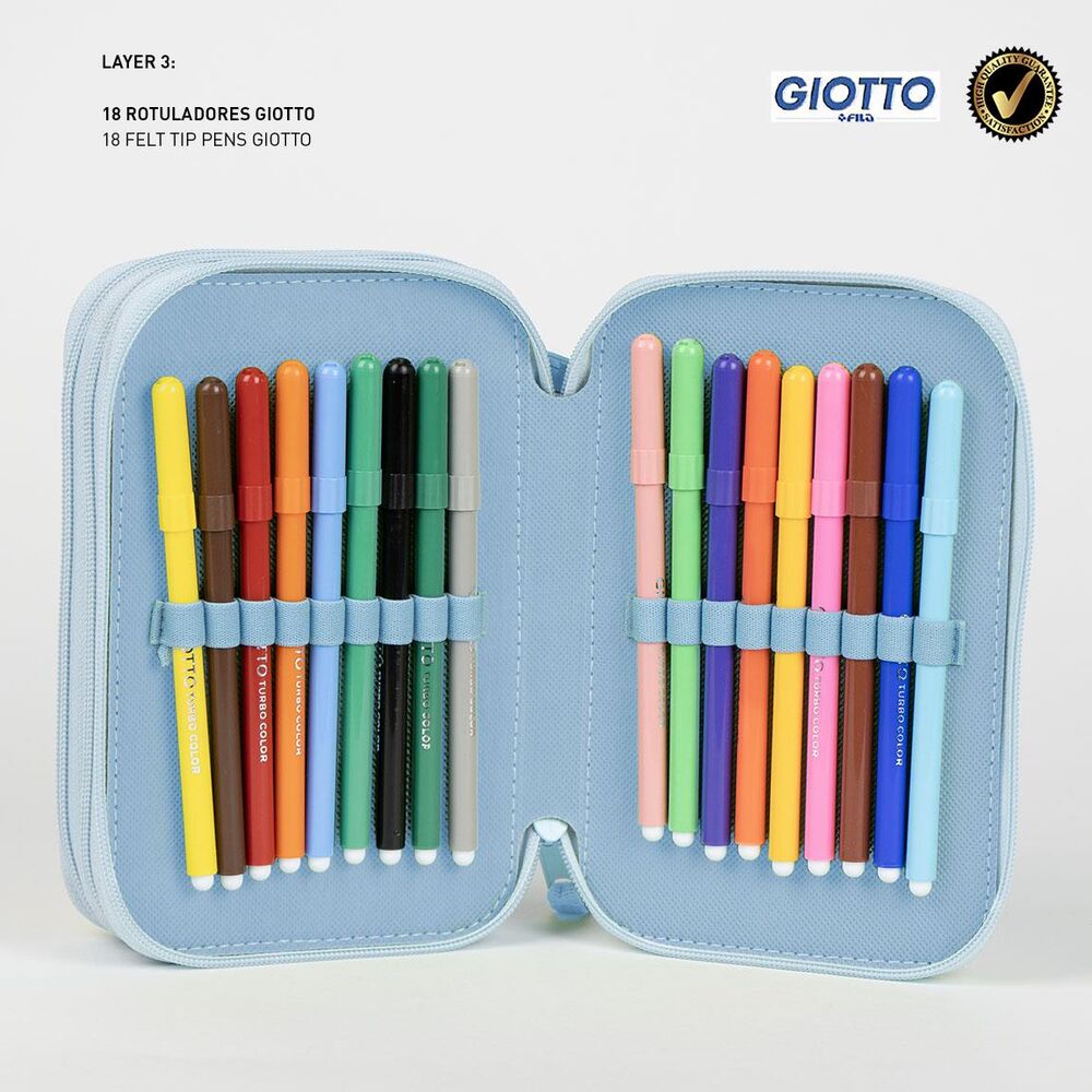 Plumier triple azul de Bluey con tres compartimentos - 5